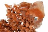 Calcite Crystal Cluster with Hematite Phantoms - Fluorescent! #182463-1
